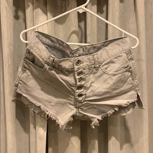 Free People Light Grey Jean Short